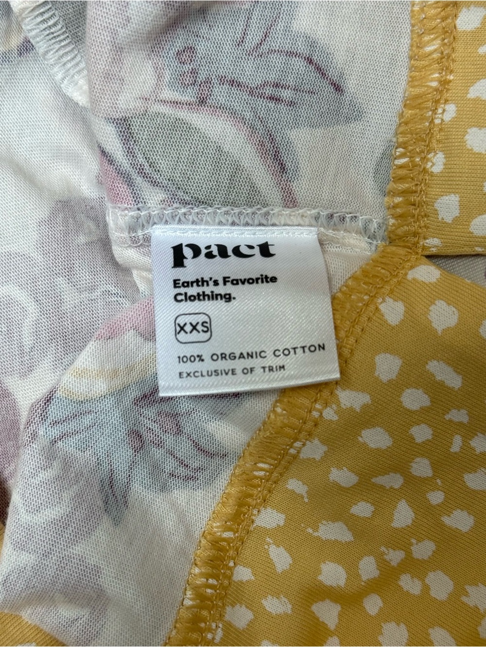Pact Organic Cotton Floral Lounge Shorts | Size XXS | NWOT - Picture 4 of 5
